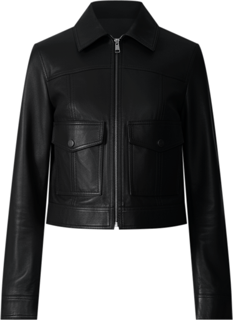 Women's Bomber Leather Jacket, Created for Macy's