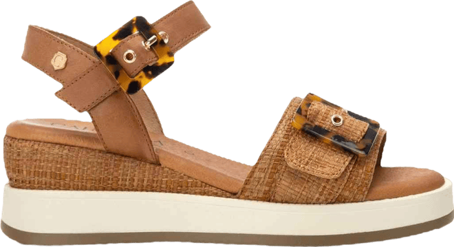 Carmela Leather Women's Wedge Sandals By 