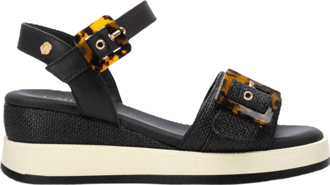 Carmela Leather Women's Wedge Sandals By 