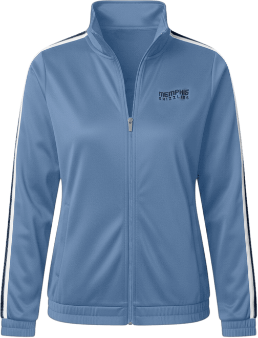 Women's Light Blue/Navy Memphis Grizzlies Rebel Sequin Bling Full-Zip Track Jacket