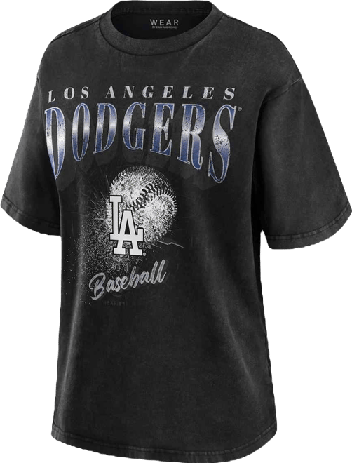Women's Charcoal Los Angeles Dodgers Boyfriend T-Shirt
