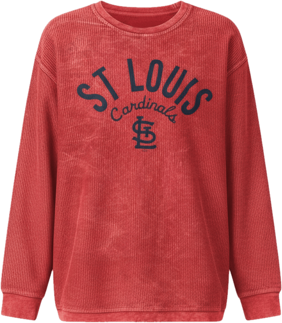 Women's Red St. Louis Cardinals Comfy Cord Pullover Sweatshirt