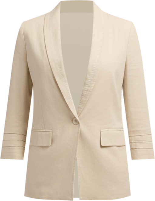 Women's Tailored Linen-Blend Blazer