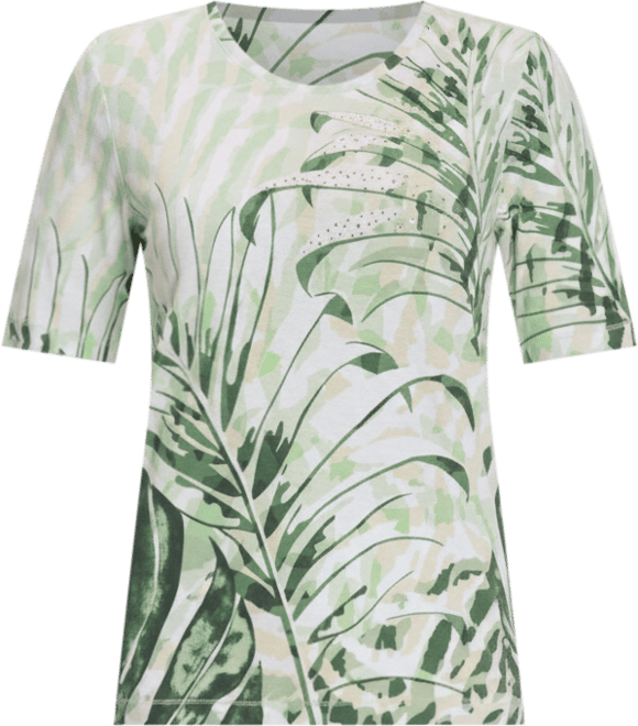 Women's Embellished Palm Print T-Shirt