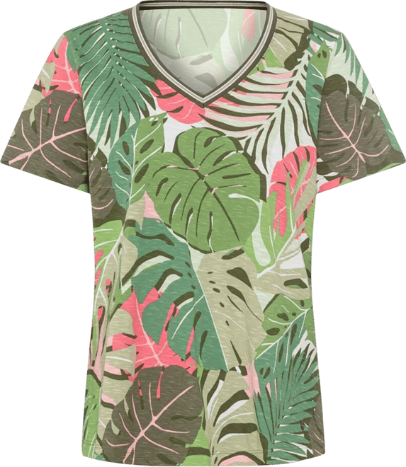 Women's Abstract Palm Print T-Shirt