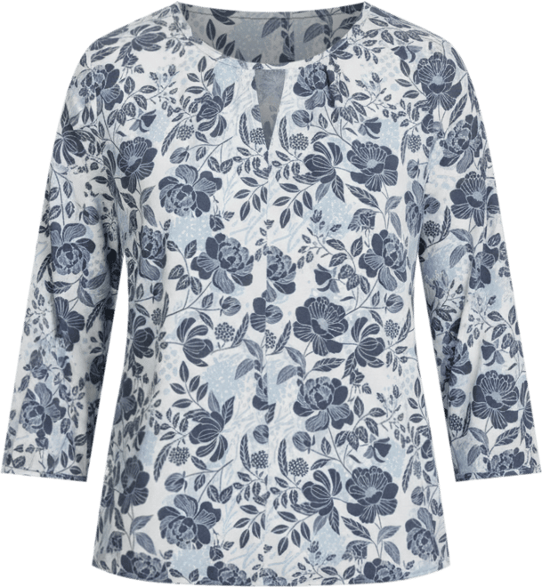 Women's Prairie Floral Keyhole Neck T-Shirt