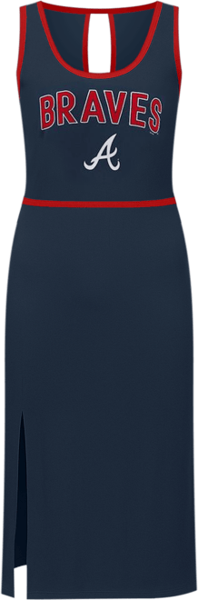 Women's Navy Atlanta Braves Center Field Maxi Dress