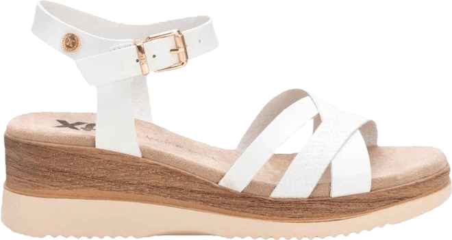 Women's Criss Cross Straps Low Wedge Sandals By 