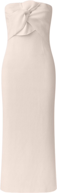 Us Women's Alaia White Linen Twist Maxi Dress