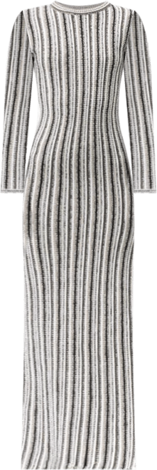 Us Women's Juniper Backless Striped Wool Maxi Dress
