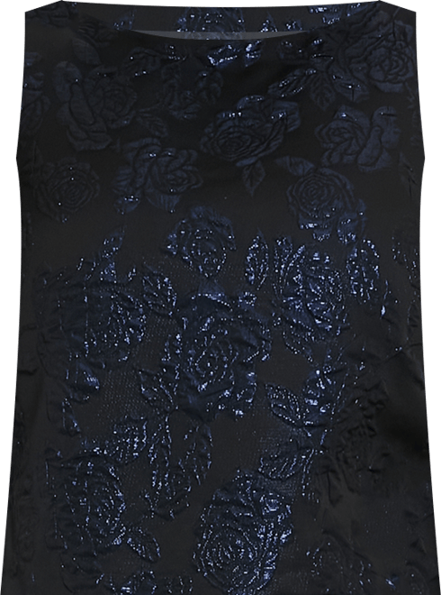 Plus Size Metallic Floral Jacquard Top