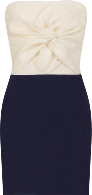 Us Women's Hazel Two Toned Linen Twist Mini Dress