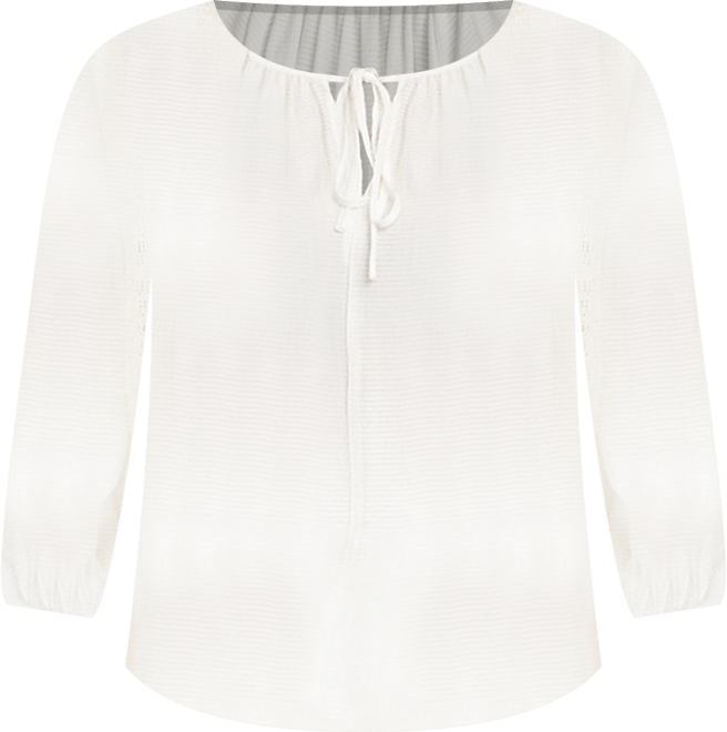 Women's Tie Neck Tunic Blouse