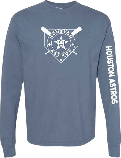Women's Navy Houston Astros Pigment Dye Long Sleeve T-Shirt