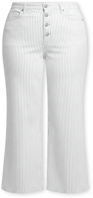 Plus Size Wide Leg Ankle Jeans