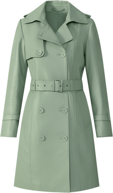 Women's Leather Trench Coat, Created for Macy's