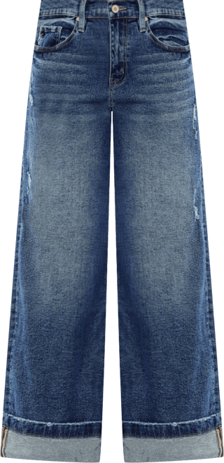 Women's High Rise Wide Leg Pull On Jeans