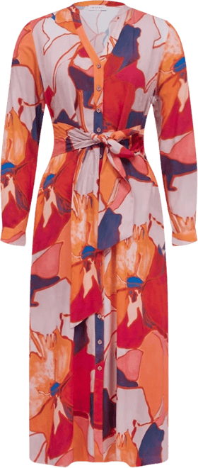 Women's Tie Front Midi Dress