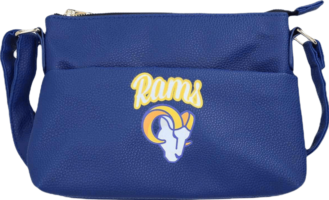 Women's Los Angeles Rams Logo Script Crossbody Handbag