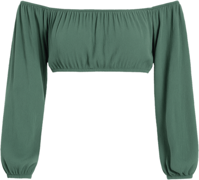Women's Cropped Off The Shoulder Top