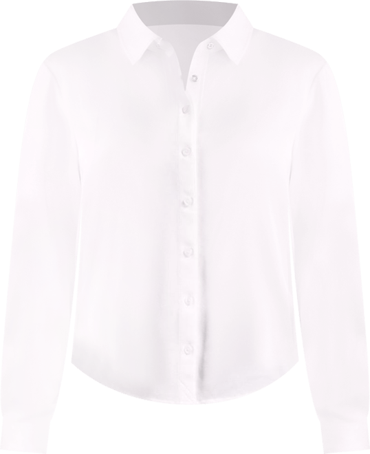 Women's Advantage Tri-Blend Eco Soft Pique Long Sleeve Knitted Button Up