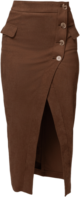 Women's Audrey Suede Midi Skirt