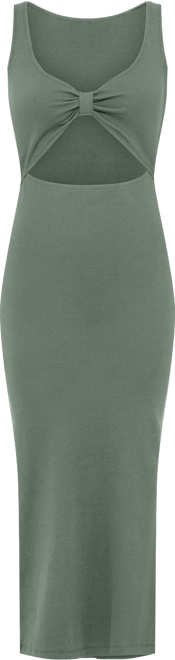 Women's Knot Detail Cut Out Dress cup sizing