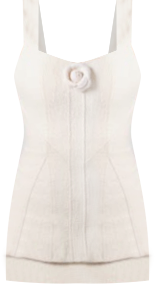 Women's Boucle Flower Mini Dress