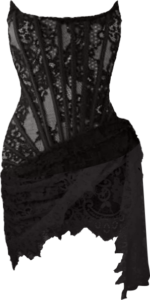 Women's Lace Corset Draped Mini Dress