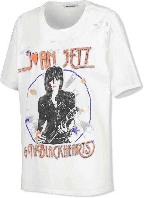 Women's White Joan Jett Graphic T-Shirt