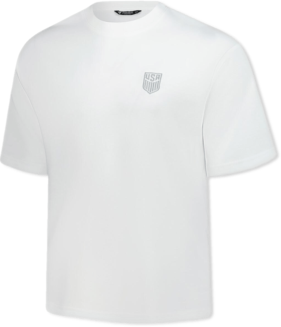 Men's and Women's White Usmnt Luxe Signature Knit T-Shirt
