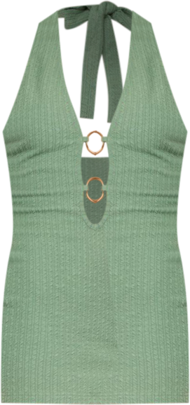 Women's Rowe Plunging Halter Ring Mini Dress