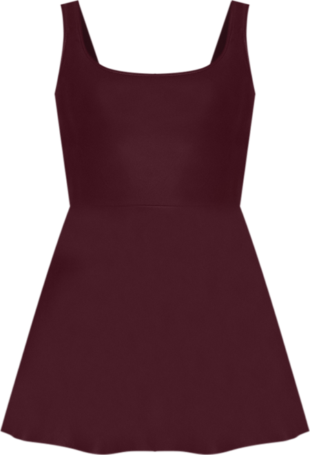 Women's Hayley Tankini-Style Swim Dress With Adjustable Straps and Hidden Bikini Bottoms