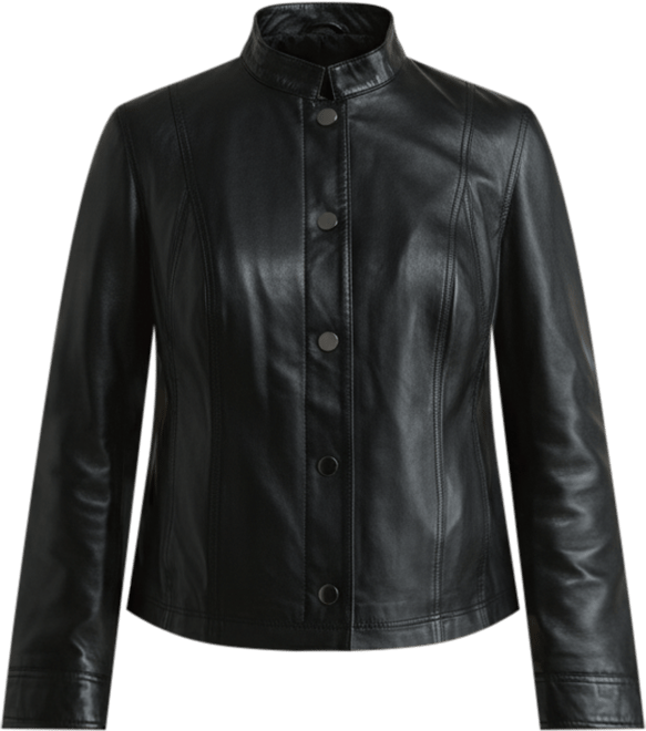 Women's Leather Bomber Jacket, Created for Macys