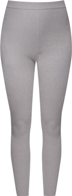 Women's Grey Naaya Ribbed Leggings