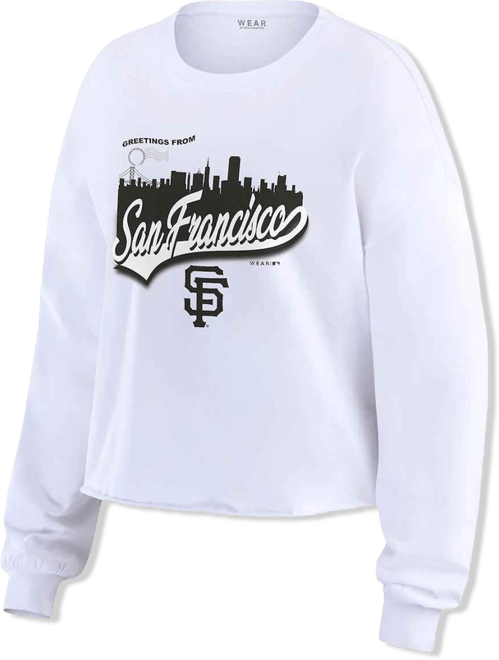 Women's White San Francisco Giants Domestic Postcard Long Sleeve T-Shirt