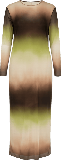 Women's Flowy Ombre Print Midi Dress