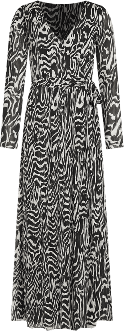 Women's Monochrome Print Midaxi Dress With Slit