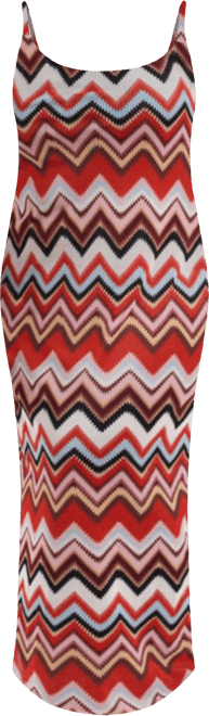 Women's Strapy Retro Print Mesh Maxi Dress