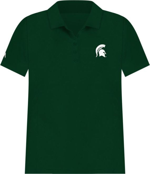 Women's Green Michigan State Spartans Legacy Pique Polo Shirt
