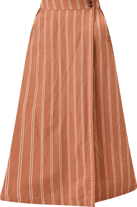 Women's Organic Cotton Canopy Linen Blend Wrap Skirt