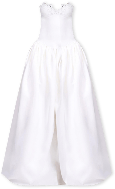 Women's Naila Lace Trim Strapless Drop Waist Wedding Gown