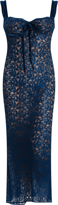 Women's Veronica Teal Lace Maxi Dress