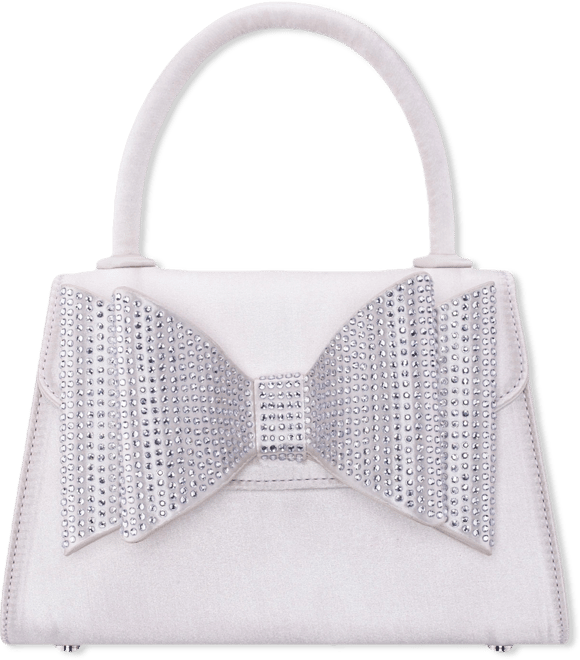 Crystal Double Bow Handheld Satchel Bag