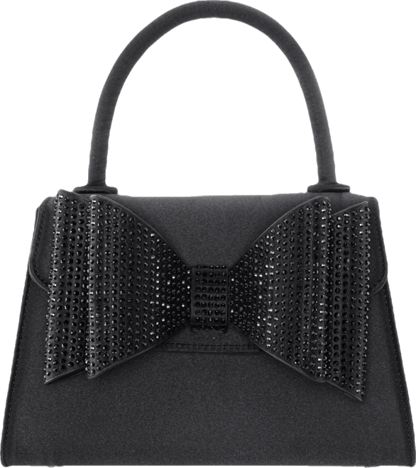 Crystal Double Bow Handheld Satchel Bag