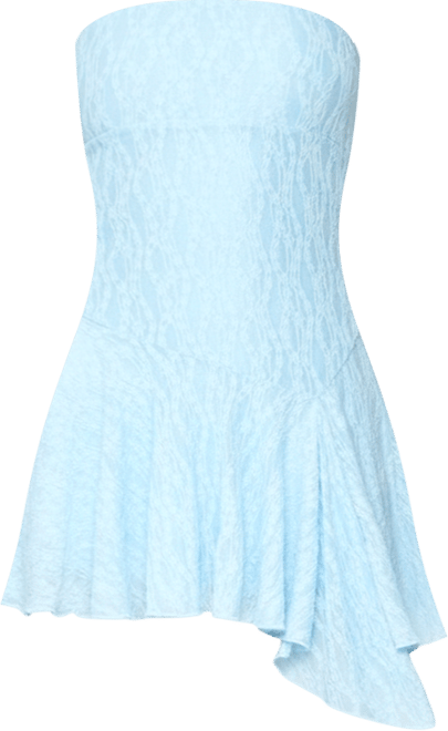 Women's Elaia Asymmetric Strapless Lace Mini Dress