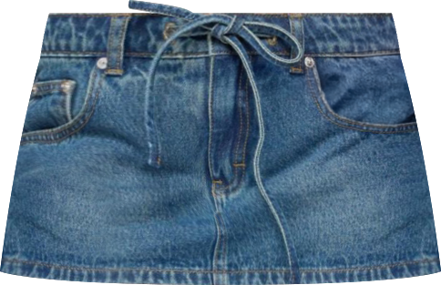 Women's Ziggie Tie Front Denim Mini Skort