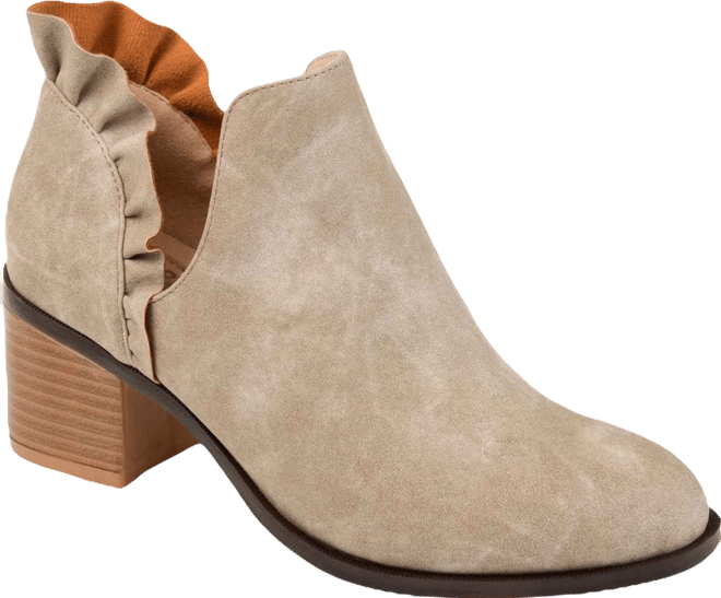 Women's Lennie Ruffle Detail Stacked Block Heel Booties