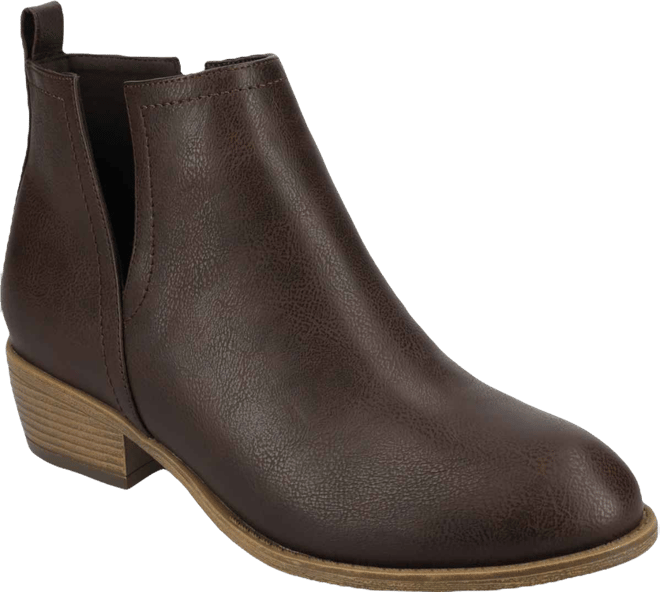 Women's Rimi Notched Ankle Stacked Heel Booties