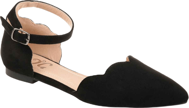 Women's Lana Scalloped Edge Ankle Strap Flats